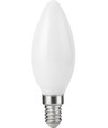 E14 2,5W dimbar LED kronepære - Filament, C35, 250lm, 2500K, opalglass
