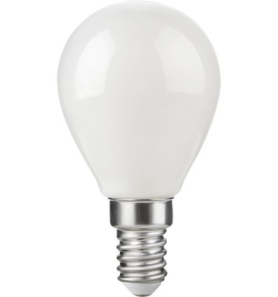 E14 2,9W dimbar LED kronepære - G45, opalt glass, 2700K, filament