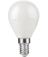 E14 4,7W dimbar LED kronepære - G45, filament, opalt glass, 2500K, 470lm