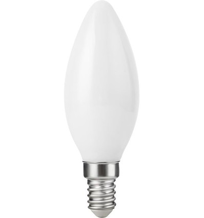 E14 2,9W dimbar LED kronepære - C35, filament, opalt glass, 2700K