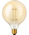 E27 2,9W dimbar LED filamentpære - G125, 250lm, 2200K, Gold finish
