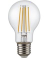 E27 4,7W dimbar LED-pære - A60, filament, 470lm, 2500K, klart glass