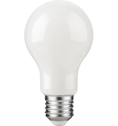 E27 4,7W dimbar LED-pære - A60, opalt glass, filament, 2700K