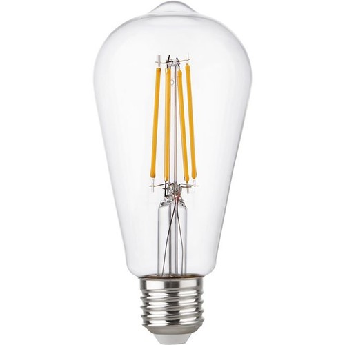 E27 4,7W dimbar LED Rustika-pære - ST64, filament, 2500K, klart glass