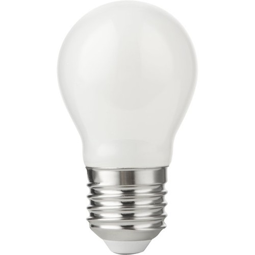 E27 2,9W dimbar LED kronepære - G45, opalt glass, filament, 2700K