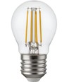 E27 4,7W dimbar LED kronepære - G45, filament, klart glass, 2500K