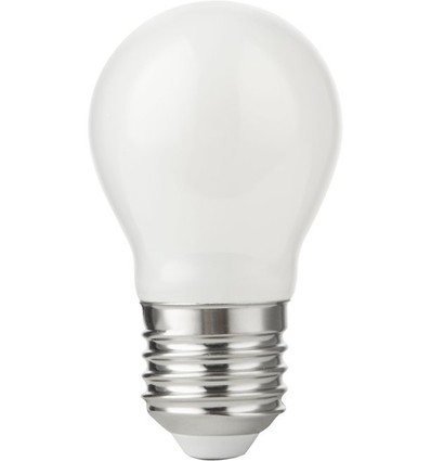 E27 4,7W dimbar LED kronepære - G45, opalt glass, 470lm, 2500K