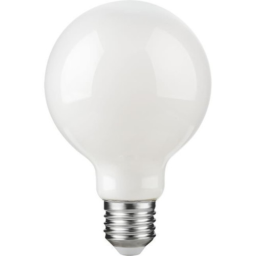 E27 2,5W dimbar LED filamentpære - G80 Globe, opalt glass, 2500K, 250lm