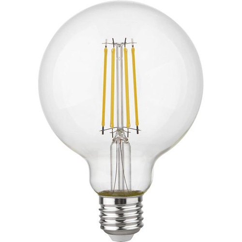 E27 4,7W dimbar LED globepære - G95, filament, 2500K, 470lm, klart glass