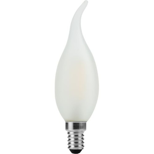 E14 2W dimbar LED kronelys med tipp - C35, 140lm, matt glass, filament