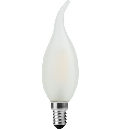 E14 2W dimbar LED kronelys med tipp - C35, 140lm, matt glass, filament