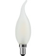 E14 2W dimbar LED kronelys med tipp - C35, 140lm, matt glass, filament