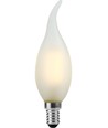 E14 2W dimbar LED kronelys med tipp - C35, 140lm, matt glass, filament