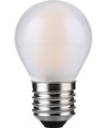E27 4W dimbar LED kronepære - G45, filament, matt glass, 2500K