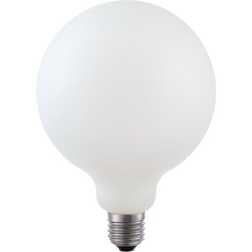 E27 5,5W dimbar LED globepære - G125, filament, matthvit, 2500K, 520lm