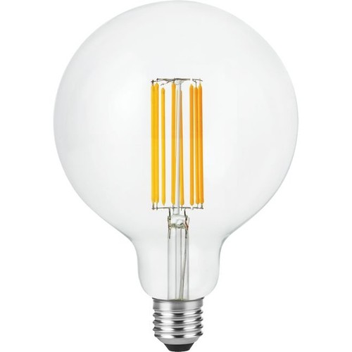 E27 7W dimbar LED globepære - G125, filament, 2200K, 600lm, klart glass