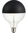 E27 6,5W dimbar LED kronepære - G125, topforspeilet sort, 2500K