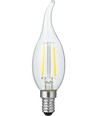 E14 1,5W dimbar LED kronepære med spiss - C35, 140lm, 2200K, klart glass, filament