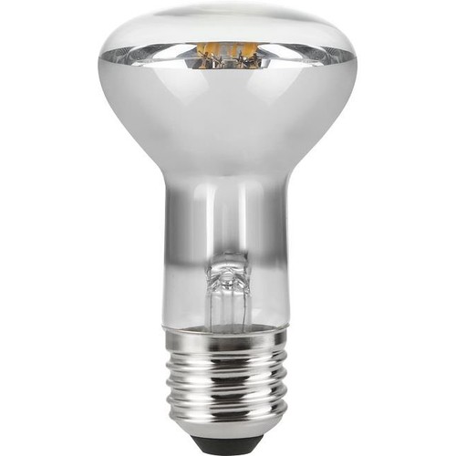 E27 5,5W dimbar LED filamentpære - R63, 400lm, 2500K, klart glass