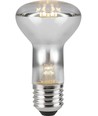 E27 5,5W dimbar LED filamentpære - R63, 400lm, 2500K, klart glass