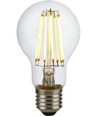 E27 8W dimbar LED-pære - A60, filament, 806lm, klart glass, 2500K