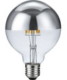 E27 6,5W dimbar LED kronepære - G95, topforsølvet, 2500K