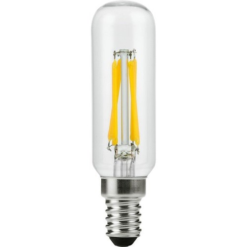 E14 4W dimbar LED rørpære - 9,5cm, filament, 2700K, klart glass