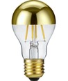 E27 4W dimbar LED kronepære - Topforspeilet gull, A55, 2500K