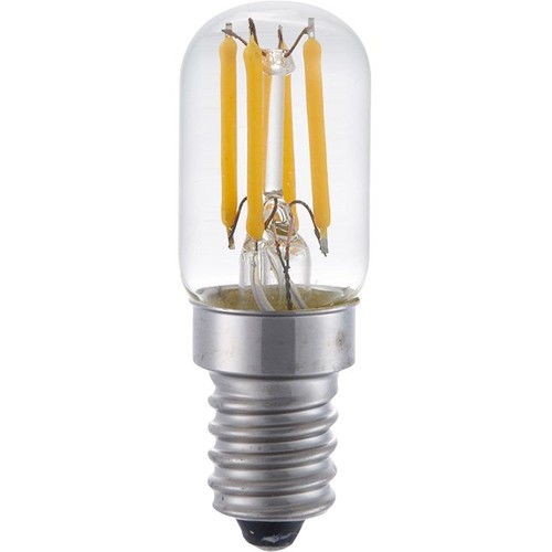 E14 3W dimbar LED rørpære - 5,5cm, filament, 2500K, klart glass