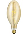 E27 4W dimbar LED-pære - Big Flex Ellipse, 200lm, 2000K, gullfarget glass, filament