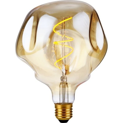 E27 4W XL Flex Mystery LED-pære - G125, dimbar, 2000K, gullglass, filament