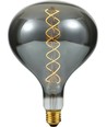 E27 6W dimbar XXL LED-pære - R160, 180lm, røykfarget glass, 2200K, filament flex