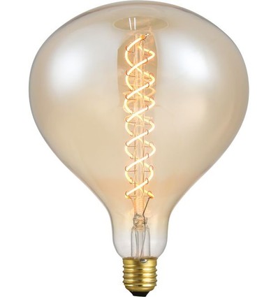 E27 6W XXL Flex R160 filamentpære - 350lm, dimbar, gullfarget glass, 2000K