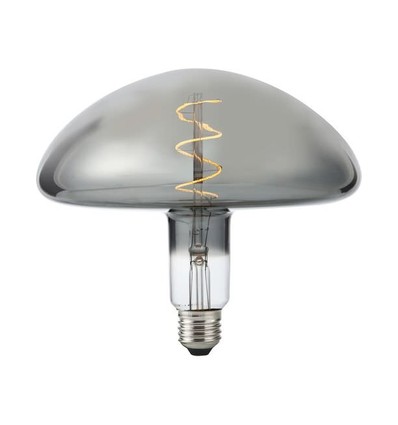 E27 4W XL Flex Mush filamentpære - 100lm, dimbar, røykfarget glass, 2200K