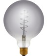 E27 4,5W dimbar LED-pære - G125, Filament Flex, Smoke, 2200K, 150lm