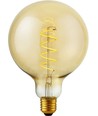 E27 4W dimbar LED filamentpære - G125, Flex Globe, 200lm, 2000K, gullglass