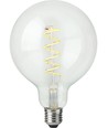E27 4W dimbar LED filamentpære - G125, Flex Globe, 2200K, 250lm, klart glass