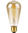 E27 4W dimbar LED-pære - ST64 Rustika, Flex filament, 200lm, gullfarget glass, 2000K