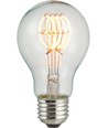E27 4W dimbar LED filamentpære - A60, Flex filament, 2200K, 210lm, klart glass