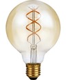 E27 5W dimbar LED-pære - G95, Gold, Flex Double Helix, 2000K, 300lm