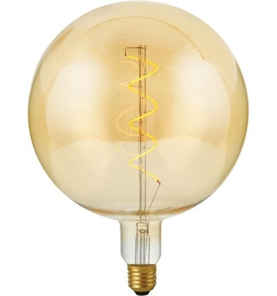 E27 4W XXL Flex G200 filamentpære - 250lm, 2000K, dimbar, gullfarget glass