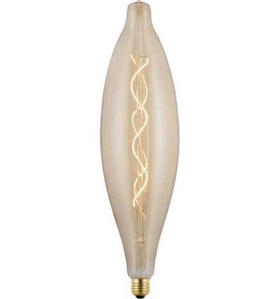 E27 4W XXL Flex filamentpære - 44cm, 2000K, gullfarget glass, dimbar