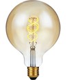 E27 5W 3-trinns dimbar LED-pære - G125, Filament Flex, 2200K, gullglass