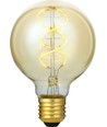 E27 5W 3-trinns dimbar LED-pære - G80, Gull, Flex filament, 2200K, 460lm