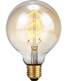 E27 5W 3-trinns dimbar LED-pære - G95, Gold, Filament Flex, 2200K, 460lm