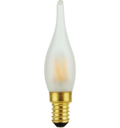 E14 1,8W dimbar LED kronepære - C23, Mini Tip Candle, 2000K, matt glass