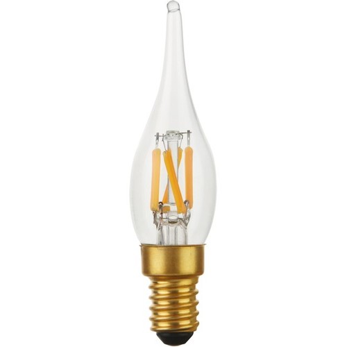 E14 1,8W dimbar LED kronepære - C23, Mini Tip Candle, 2000K, klart glass