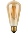 E27 8W dimbar LED Rustika-pære - ST64, 640lm, 2200K, gullglass, filament