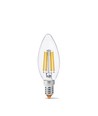 E14 6W filament kronepære - C37, nøytral hvit