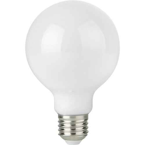 E27 4,7W dimbar LED globepære - G95, opalt glass, filament, 2500K